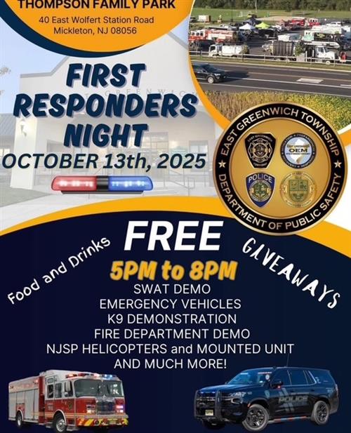  First Responders' Night October 13th